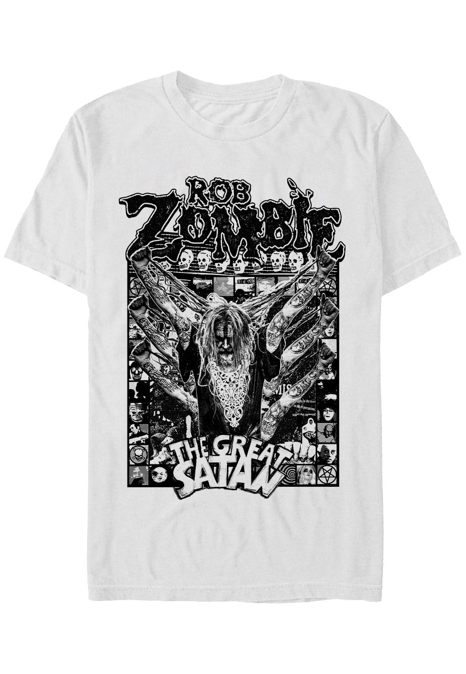 Rob Zombie The Great Satan White T-Shirt